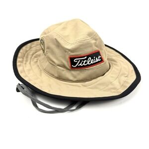 Titleist PGA Golf Hat Cap S/M Bucket Khaki Patch Logo Golf Fishing Camping Sun